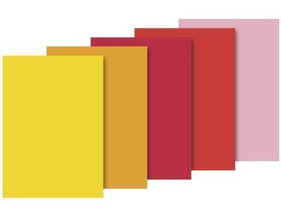 Hedvábný papír 50x70 cm, 20 g/m2, 10 barev - žlutý/červený - 1