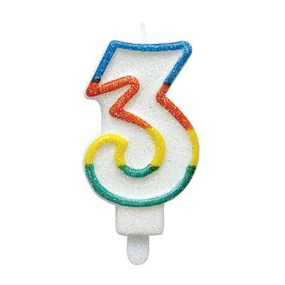 Číselná svíčka "3"