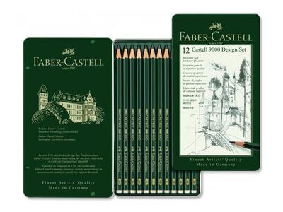 Faber-Castell Sada tužek Castell 9000 Design Set - 12 ks v kovové krabičce - 1