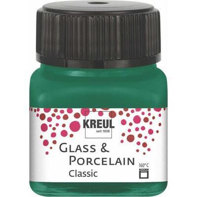 Barva na sklo a porcelán KREUL Classic 20ml - tmavá zelená