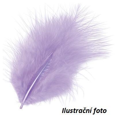Peří Marabu 10 cm - světle fialové