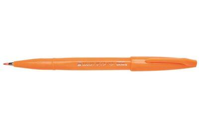 Pentel SES15C-F Popisovač Touch Brush Sign Pen - oranžový - 1