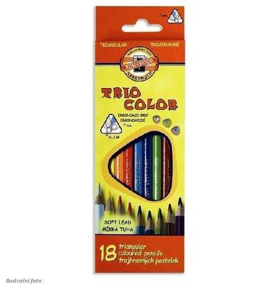 Trojhranné pastelky Triocolor tenké - 18 ks - 1