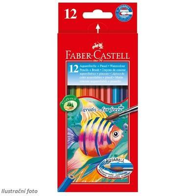 Faber-Castell Školní akvarelové pastelky - 12ks + štětec - 1
