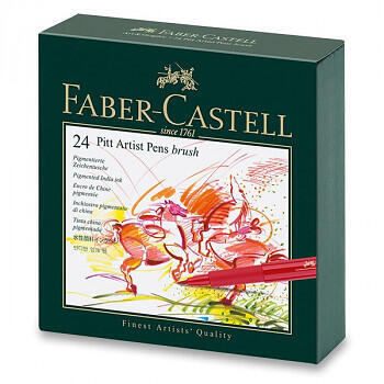 Faber-Castell PITT Artist Pen Brush - Atelier Box 24ks - 1