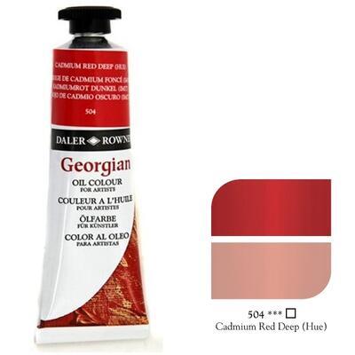Daler & Rowney Georgian Oil 38ml - Cadmium Red Deep 504, olejová barva - 1