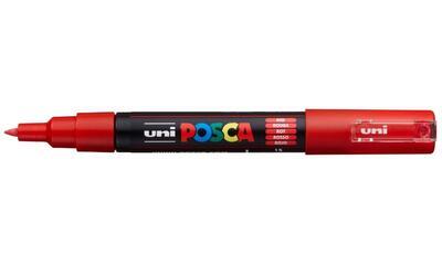 Akrylový popisovač UNI POSCA PC-1M - červený 15 / 0,7mm - 1