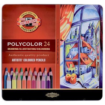 Polycolor Sada pastelek - 24 ks v plechu - 1