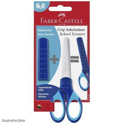 Faber-Castell Grip Školní nůžky s krytem blistr - modré - 1