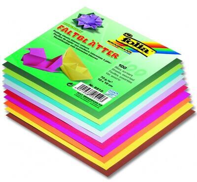 Sada papírů Origami 15x15cm - 100ks, jasné barvy  