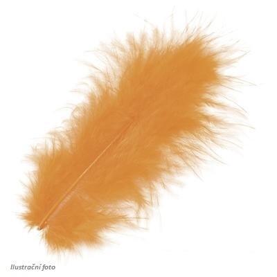 Peří Marabu 10 cm - oranžové
