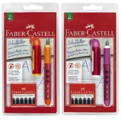Faber-Castell Školní plnicí pero - "L" - ORANŽOVÉ, RŮŽOVÉ 