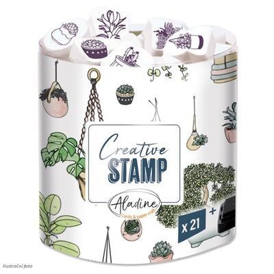 Razítka Creative Stamps - Pokojové rostliny, 21ks - 1