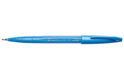 Pentel SES15C-C Popisovač Touch Brush Sign Pen - světle modrý / nebeská modř - 1