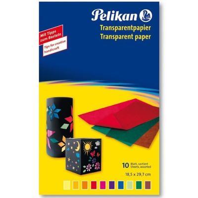Barevný transparentní papír Pelikan 18x30cm, 10ks