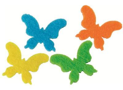 Motýlci z plstě - 20ks, 4 barvy - 1