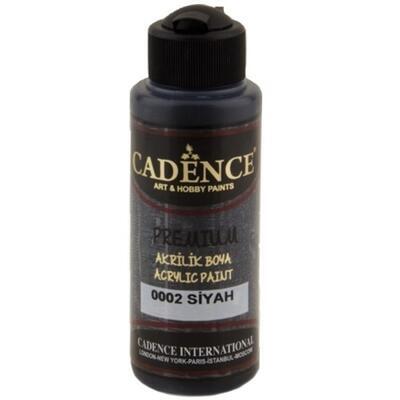 Polomatná akrylová barva Cadence Premium, 120 ml - černá