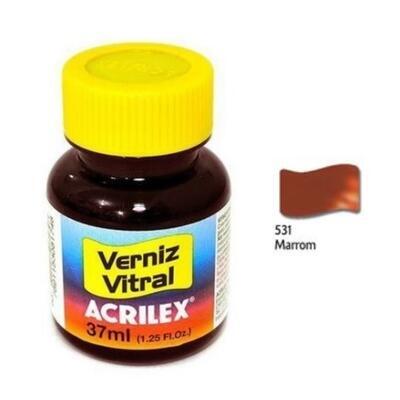 Vitrážová barva ACRILEX 37ml - Brown - 1
