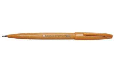 Pentel SES15C-Y Popisovač Touch Brush Sign Pen - okrový - 1