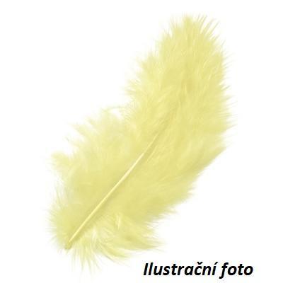 Peří Marabu 10 cm - světle žluté