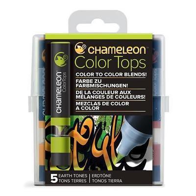 Sada stínovacích fixů Chameleon Color Tops - Zemité tóny, 5ks - 1