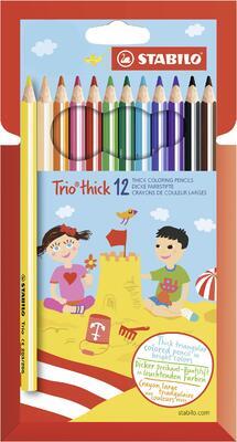 STABILO Trio thick Silné pastelky 203/12-01 Sada 12 ks i pro "L"  - 1