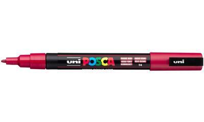 Akrylový popisovač UNI POSCA PC-3M - tmavě červený 14 / 0,9-1,3mm - 1