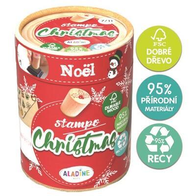 Razítka Stampo Christmas dřevěná - Vánoce, 15 ks  - 1
