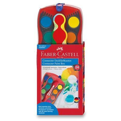 Faber-Castell Vodové barvy Connector 24 barev + bílá krycí / 125031 - 1