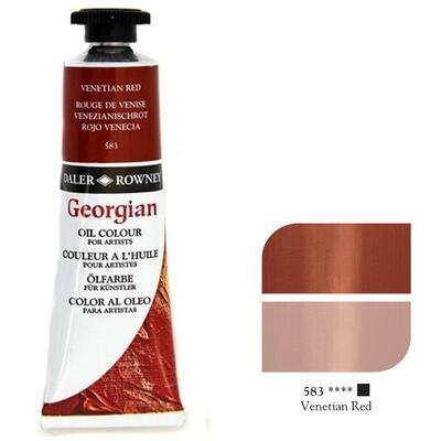 Daler & Rowney Georgian Oil 38ml - Venetian Red 583, olejová barva - 1