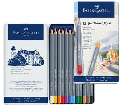 Faber-Castell Pastelky Goldfaber Aqua - 12 ks - 1