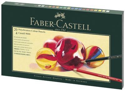 Faber-Castell Pastelky Polychromos - speciální umělecká sada, 20ks pastelek + 4x tužka - 1