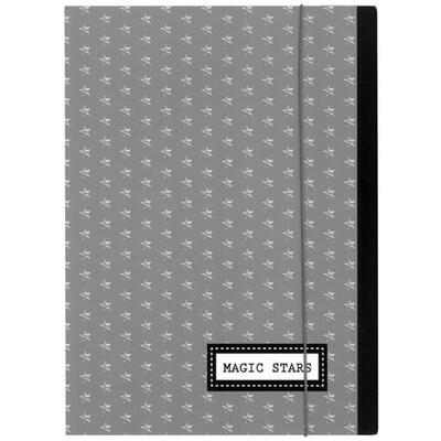 Desky s gumou - Folder kartonový A4 "Magic Stars" - 1