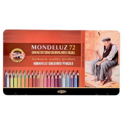 Mondeluz Akvarelové pastelky - 72 ks v plechu - 1