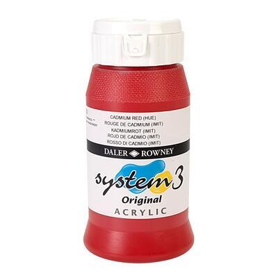 SYSTEM 3 Original akrylová barva 500ml - cadmium red