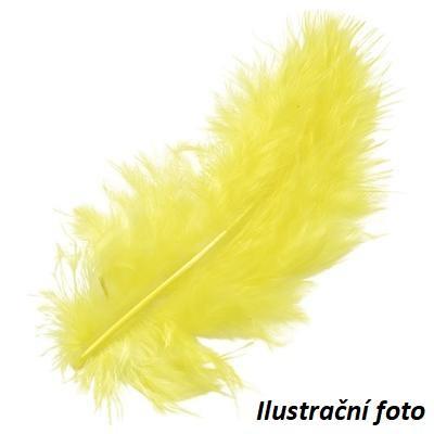 Peří Marabu 10 cm - žluté