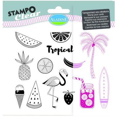Razítka Stampo Clear, gelová - Tropical