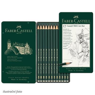 Faber-Castell Sada tužek Castell 9000 Art Set - 12 ks v kovové krabičce - 1