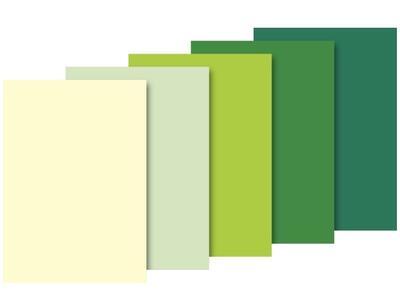 Hedvábný papír 50x70 cm, 20 g/m2, 10 barev - žlutý/zelený - 1