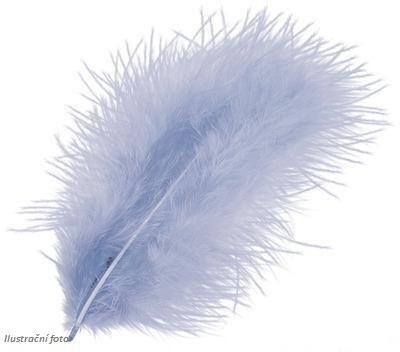 Peří Marabu 10 cm - světle modré