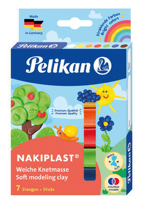 Plastelína Pelikan, Nakiplast 125g - 7 barev - 1