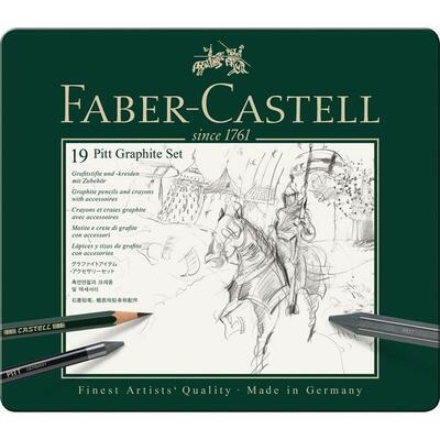 Faber-Castell Sada PITT Graphite - 19 ks v plechu - 2