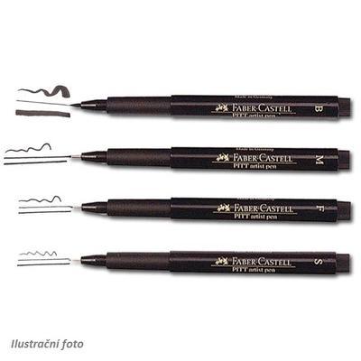 Faber-Castell PITT Artist Pen - S, F, M, B černý  4 ks - 2