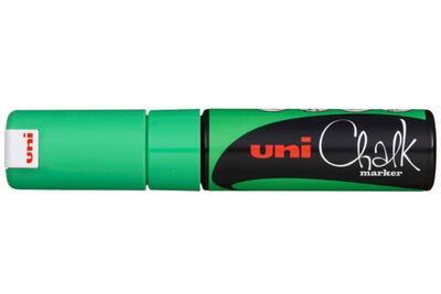 UNI PWE-8K Křídový popisovač 8mm - fluo zelený - 2