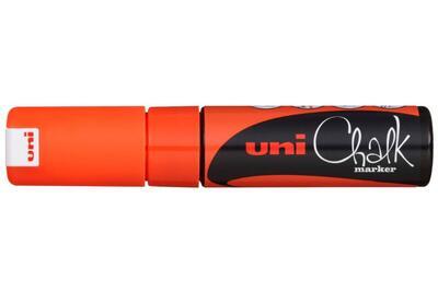 UNI PWE-8K Křídový popisovač 8mm - fluo oranžový - 2