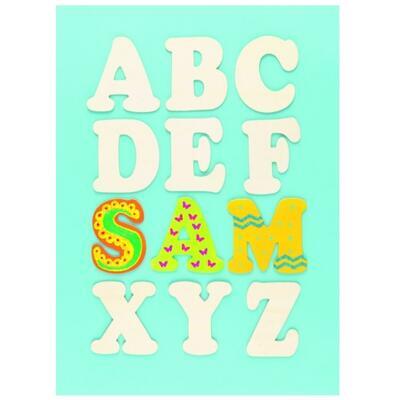 Dřevěná abeceda - 2x26 písmen, 11cm - 2