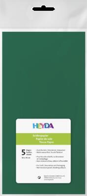 Hedvábný papír 50x70 cm, 20 g/m2, 5 listů - tmavě zelený - 2
