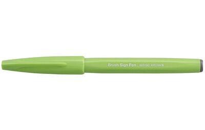 Pentel SES15C-KX Popisovač Touch Brush Sign Pen - světle zelený - 2