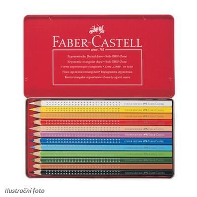 Faber-Castell Pastelky Grip 2001 - 12 ks v kovové etui - 2