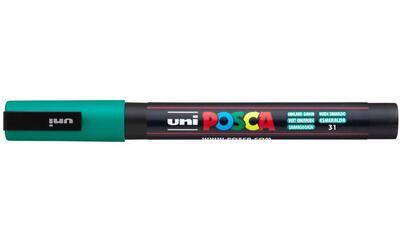 Akrylový popisovač UNI POSCA PC-3M - smaragdový 31/ 0,9-1,3mm - 2